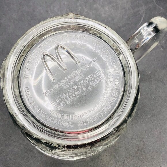 Vintage 1995 BATMAN FOREVER Movie The Riddler McDonalds 3D Glass Mug, DC Comics - Picture 7 of 10